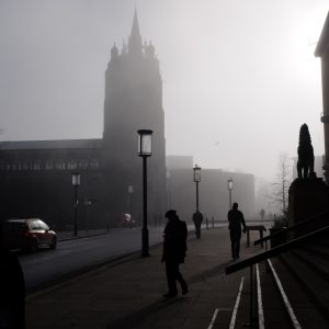 Norwich in the fog